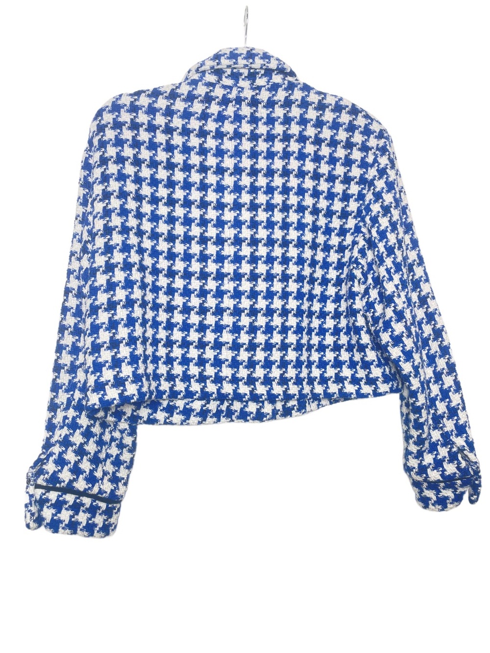 Zara Jewel Button Textured Houndstooth Jacket Size S - Picture 3 of 7